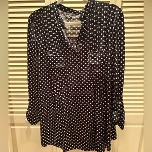 Cocomo Black and White Polka Dot Top